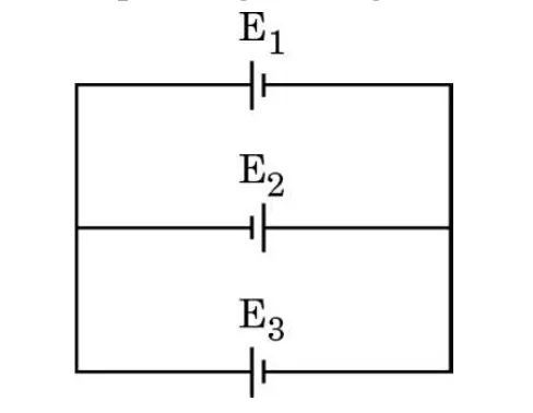Three batteries circuit diagram