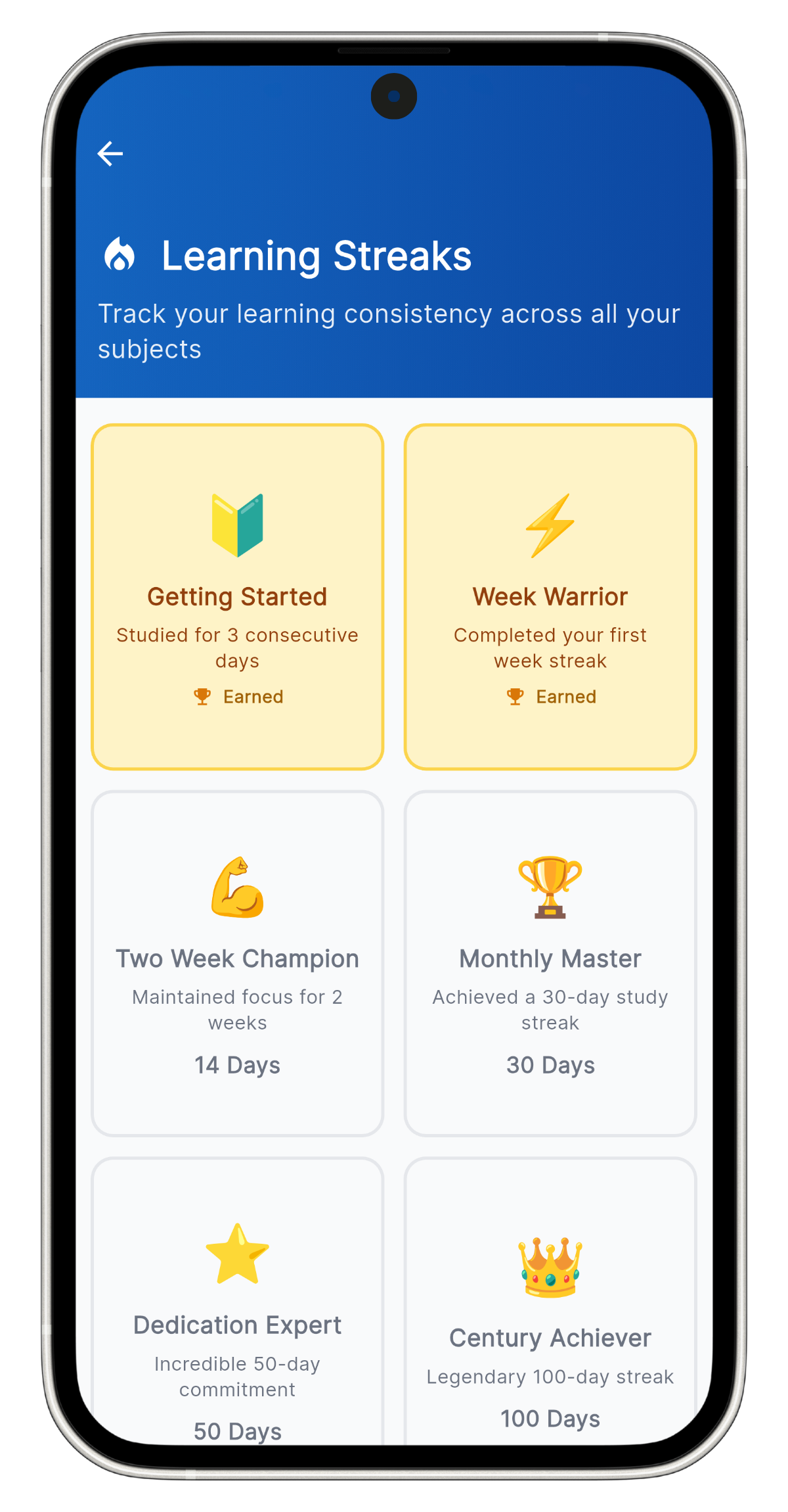 Streaks, Achievements & Motivation